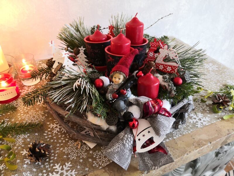 adventní věnec na stůl