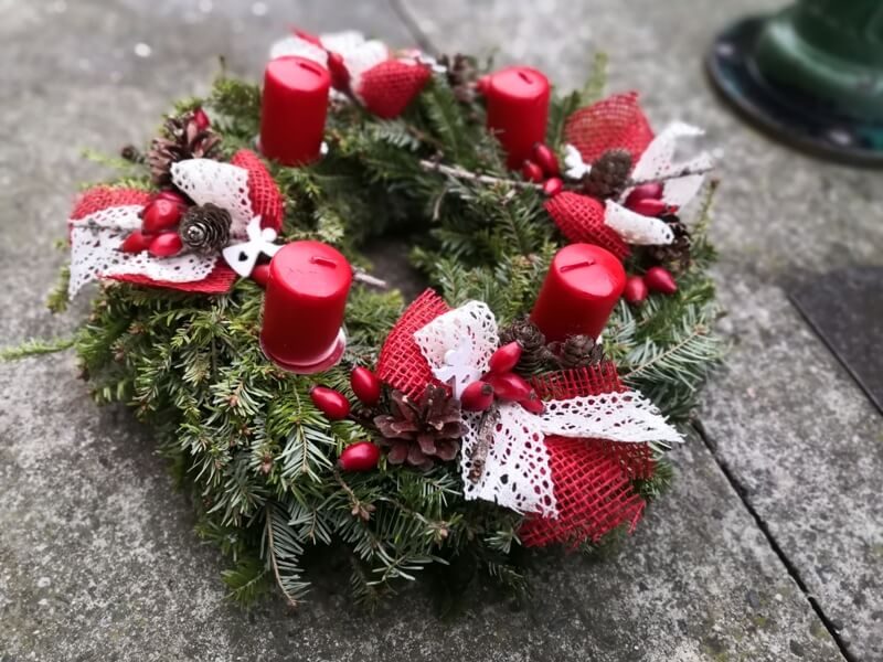 adventní věnec na stůl