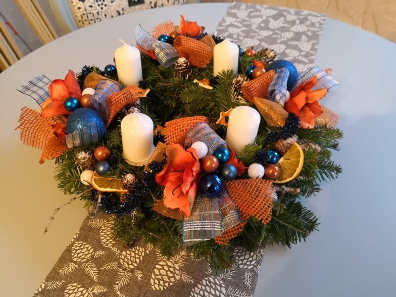 adventní věnec na stůl