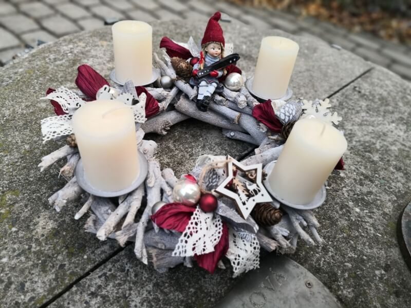 adventní věnec na stůl
