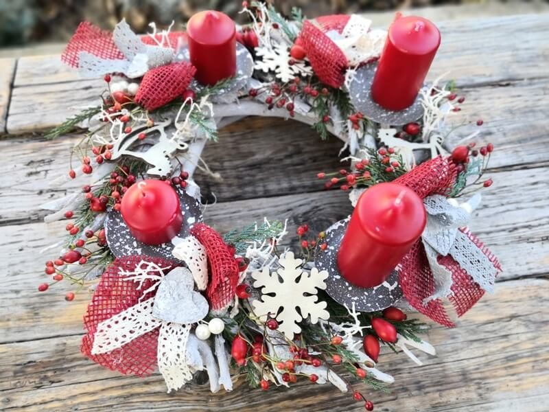 adventní věnec na stůl